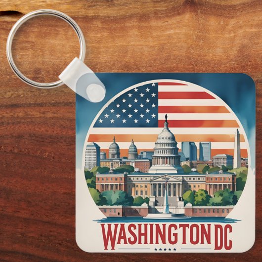 Washington DC Skyline Schlüsselanhänger (Vorderseite)