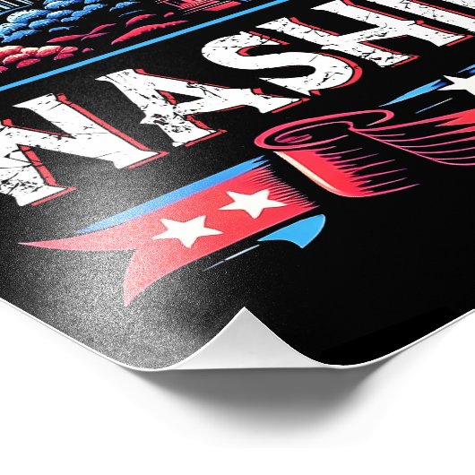 Washington DC Skyline Sehenswürdigkeit art Fotodruck (Ecke)