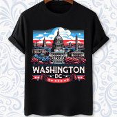 Washington DC Skyline Sehenswürdigkeit art T-Shirt