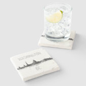 WASHINGTON DC-SKYLINE STEINUNTERSETZER (Seitenansicht)