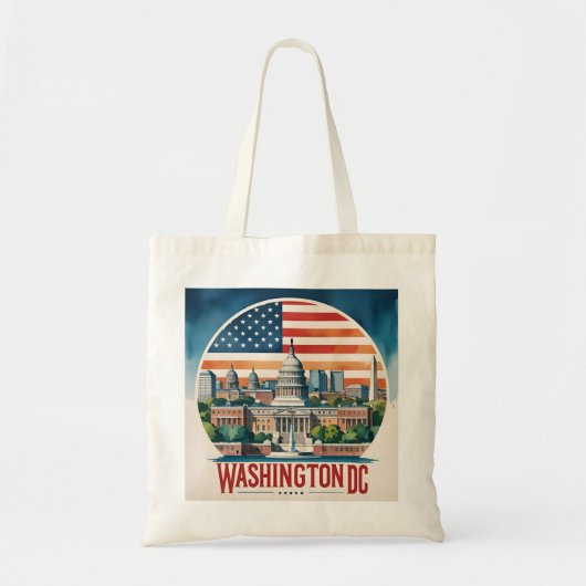 Washington DC Skyline Tragetasche (Vorne)