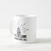 Washington Dc Skyline United Staaten Hauptstadt Kaffeetasse (Vorderseite Links)