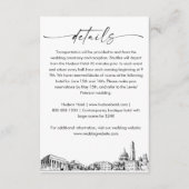 Washington DC Skyline Wedding Details Card, 3,5 x  Begleitkarte (Vorderseite)