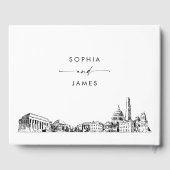 Washington DC Skyline Wedding Guest Book Gästebuch (Rückseite)