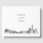 Washington DC Skyline Wedding Guest Book Gästebuch (Vorderseite)