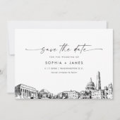 Washington DC Skyline Wedding Save the Date Card Einladung (Vorderseite)