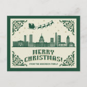 Washington, DC Skyline Weihnachtsfeiertag Postcard Feiertagspostkarte (Vorderseite)