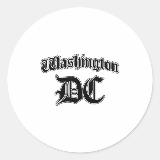 Washington Dc Souvenir Runder Aufkleber (Vorderseite)