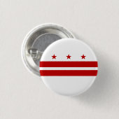 Washington DC Staatsflagge Button (Vorne & Hinten)