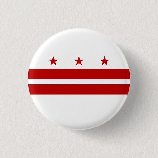 Washington DC Staatsflagge Button (Vorderseite)
