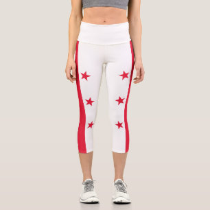 Washington DC Staatsflagge Capri Leggings