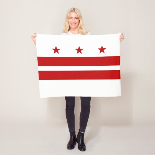 Washington DC Staatsflagge Fleecedecke (Beispiel)