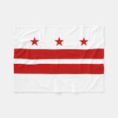 Washington DC Staatsflagge Fleecedecke (Vorderseite (Horizontal))