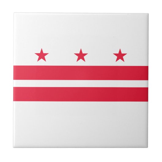 Washington DC Staatsflagge Fliese (Vorderseite)