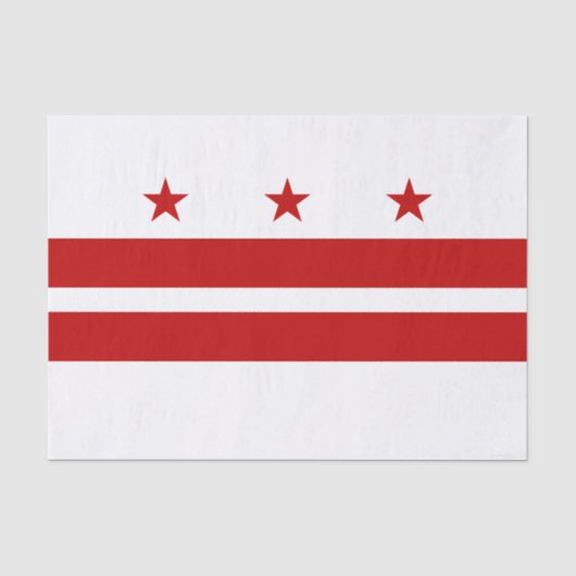 Washington DC Staatsflagge Seidenpapier (Vorderseite)
