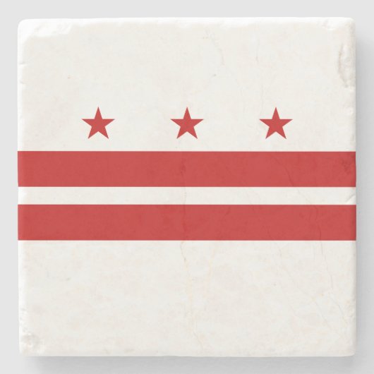 Washington DC Staatsflagge Steinuntersetzer (Vorderseite)
