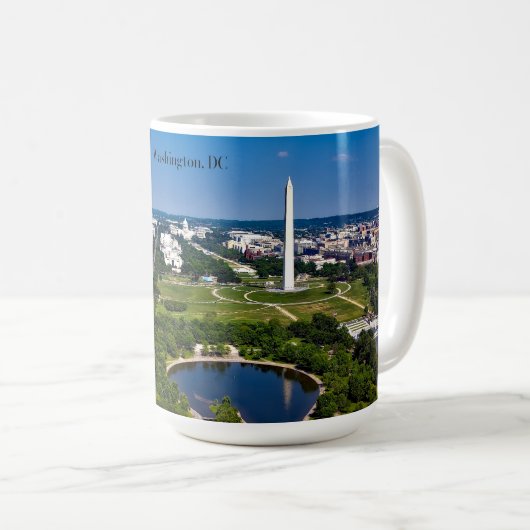 Washington DC Stadtsilhouette Kaffeetasse (VorderseiteRechts)