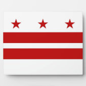 Washington DC State Flag Plaque Fotoplatte (Vorderseite)