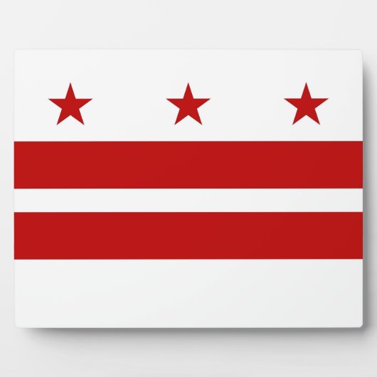 Washington DC State Flag Plaque Fotoplatte (Vorderseite)