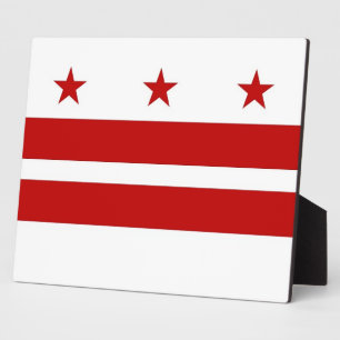 Washington DC State Flag Plaque Fotoplatte