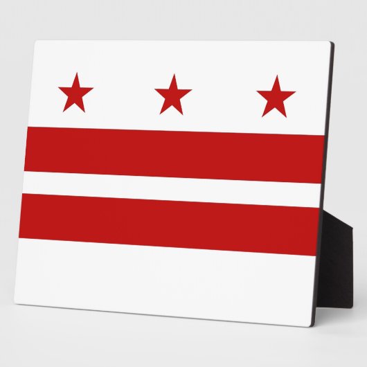 Washington DC State Flag Plaque Fotoplatte (Seite)