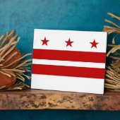 Washington DC State Flag Plaque Fotoplatte (Seite)