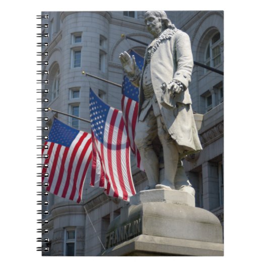 Washington, DC, Statue von Benjamin Franklin Notizblock (Vorderseite)