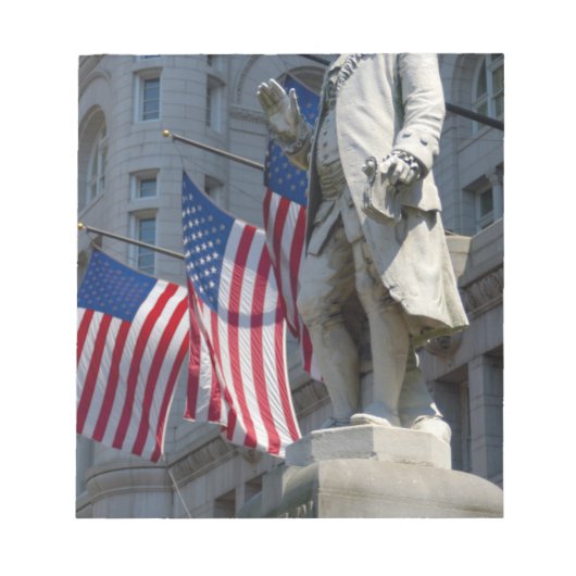Washington, DC, Statue von Benjamin Franklin Notizblock (Vorderseite)