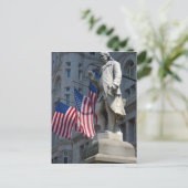 Washington, DC, Statue von Benjamin Franklin Postkarte (Stehend Vorderseite)