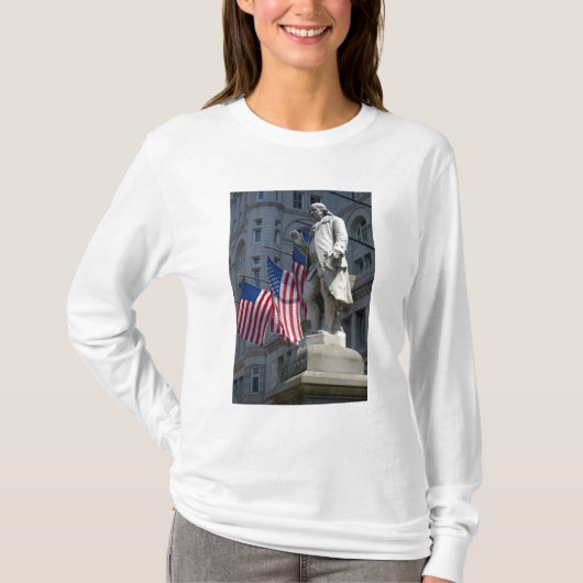 Washington, DC, Statue von Benjamin Franklin T-Shirt (Vorderseite)