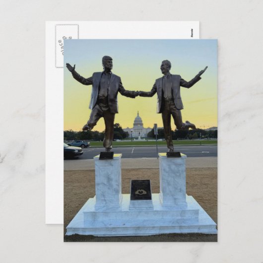 Washington DC Statues Feiertagspostkarte (Vorne/Hinten)