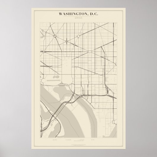 Washington DC-Straßenkarte Poster (Vorne)