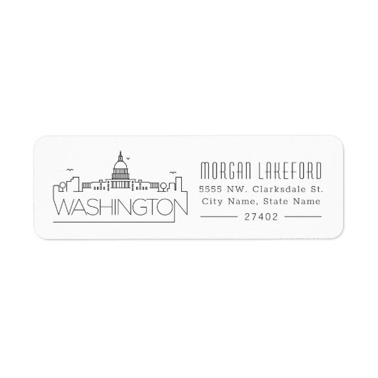 Washington DC Stylized Skyline | (Vorne)