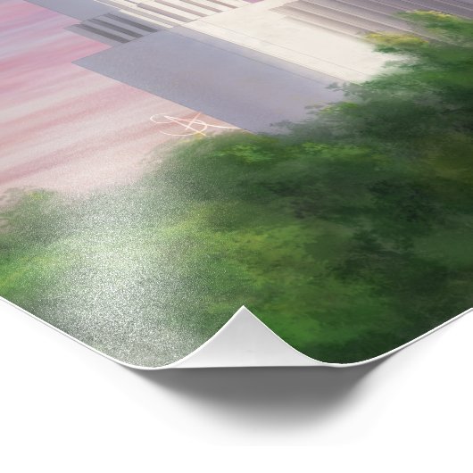 Washington DC Temple Fotodruck (Ecke)