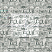Washington DC Toile Balsam stark weiß Stoff (Kachel)