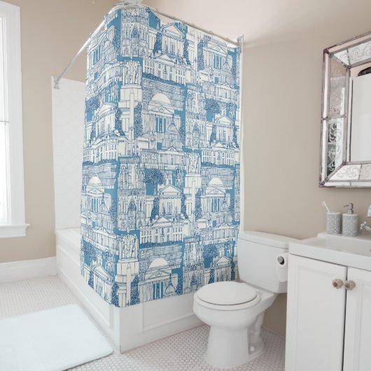 Washington DC Toile blau Duschvorhang (Beispiel)