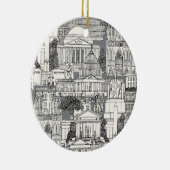 Washington DC Toile grau Keramik Ornament (Rechts)