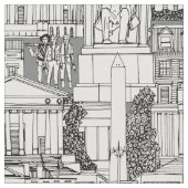 Washington DC Toile grau Stoff (Nahaufnahme)