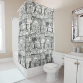 Washington DC toile gray Duschvorhang (Beispiel)