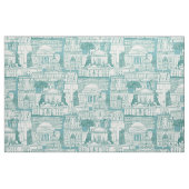 Washington DC Toile viridian Türkis Stoff (Fat Quarter (45,7 x 55,9 cm))