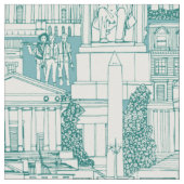 Washington DC Toile viridian Türkis Stoff (Nahaufnahme)