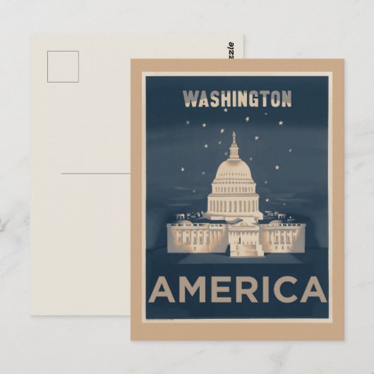 Washington DC Travel Postkarte (Vorne/Hinten)