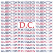 Washington DC Typografie Aufkleber (Vorderseite)