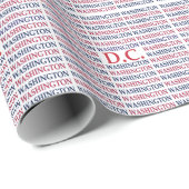 Washington DC Typografie Geschenkpapier (Rolleneckpunkt)