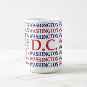 Washington DC Typografie Kaffeetasse (Mittel)