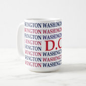 Washington DC Typografie Kaffeetasse (Vorderseite Links)