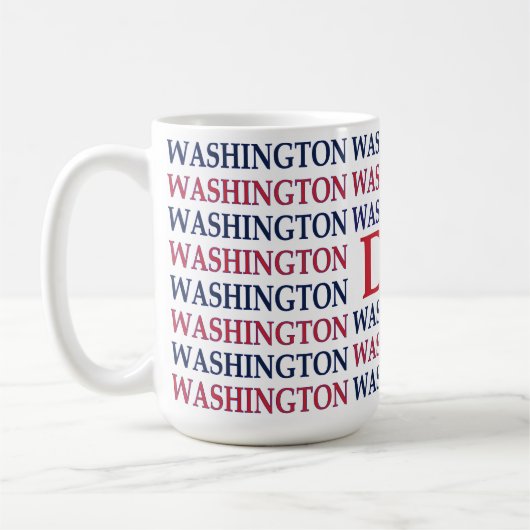 Washington DC Typografie Kaffeetasse (Links)