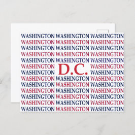 Washington DC Typografie Postkarte