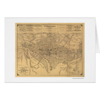 Washington DC u. Vorort-Karte durch Gedney 1886