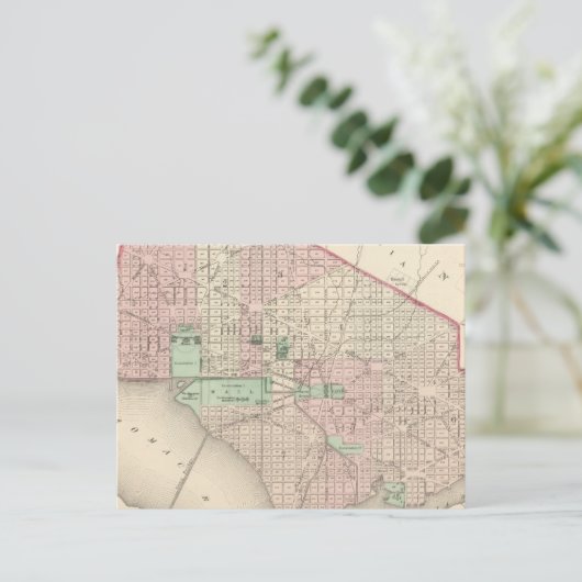 Washington DC und Georgetown Postkarte (Stehend Vorderseite)